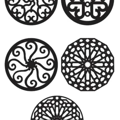 Ornamental Circular Patterns CNC DXF SVG Free Download CNC laser cut design