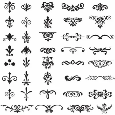 Ornamental Decorative Elements CNC DXF SVG Free Download CNC laser cut design