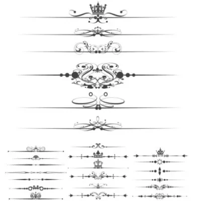 Ornamental Dividers Border Elements CNC DXF SVG Free Download CNC laser cut design