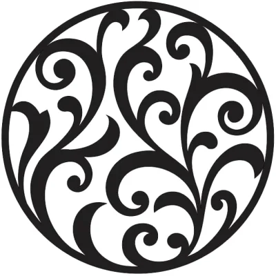 Ornamental Swirl Circle Wall Art CNC DXF SVG Free Download CNC laser cut design