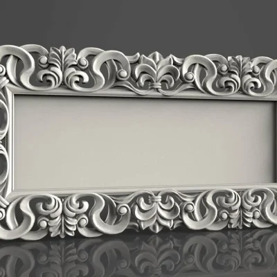 Ornate Baroque Picture Frame CNC DXF SVG Free Download CNC laser cut design