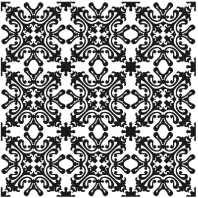 Ornate Baroque Tile Pattern CNC DXF SVG Free Download CNC laser cut design