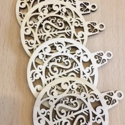Ornate Circular Coasters Set CNC DXF SVG Free Download CNC laser cut design