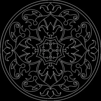 Ornate Circular Mandala CNC DXF SVG Free Download CNC laser cut design