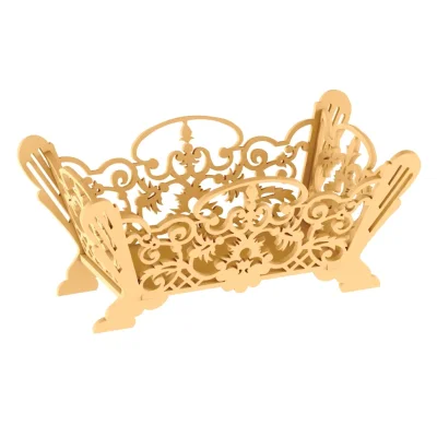 Ornate Decorative Basket CNC DXF SVG Free Download CNC laser cut design