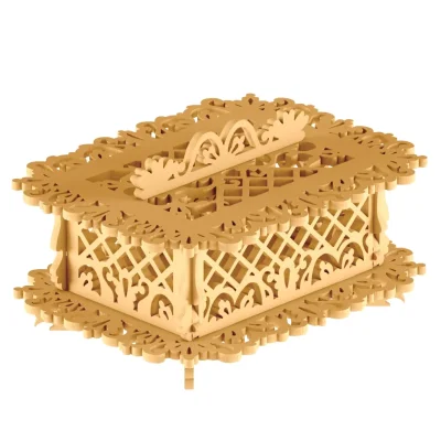 Ornate Decorative Box CNC DXF SVG Free Download CNC laser cut design