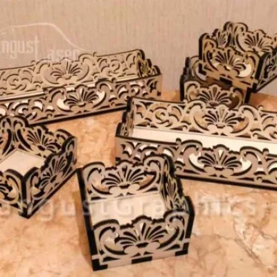 Ornate Decorative Boxes Set CNC DXF SVG Free Download CNC laser cut design