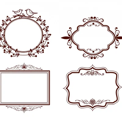 Ornate Decorative Frames Collection CNC DXF SVG Free Download CNC laser cut design