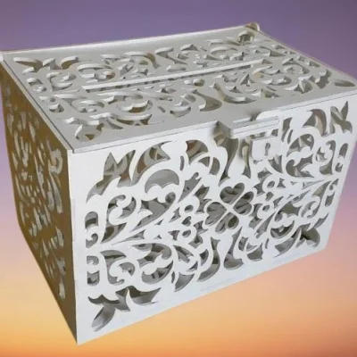 Ornate Decorative Storage Box CNC DXF SVG Free Download CNC laser cut design