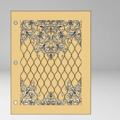 Ornate Diamond Lattice Panel CNC DXF SVG Free Download CNC laser cut design