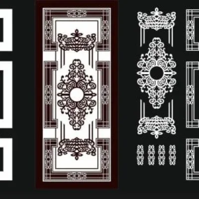 Ornate Door Frame Panel CNC DXF SVG Free Download CNC laser cut design