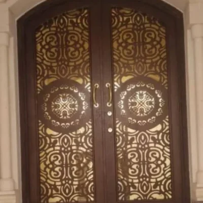 Ornate Double Door Panel CNC DXF SVG Free Download CNC laser cut design