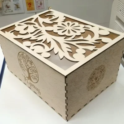 Ornate Floral Gift Box CNC DXF SVG Free Download CNC laser cut design