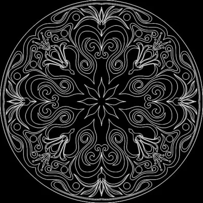 Ornate Floral Mandala Circle CNC DXF SVG Free Download CNC laser cut design
