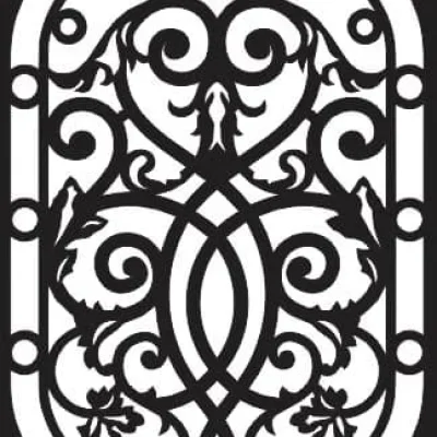Ornate Gate Panel CNC DXF SVG Free Download CNC laser cut design