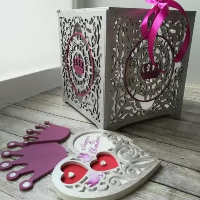 Ornate Gift Box Lantern CNC DXF SVG Free Download CNC laser cut design