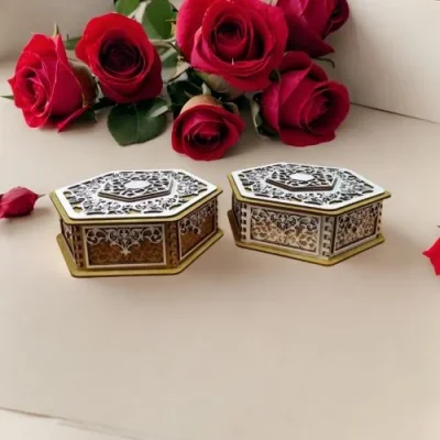 Ornate Hexagonal Jewelry Box CNC DXF SVG Free Download CNC laser cut design