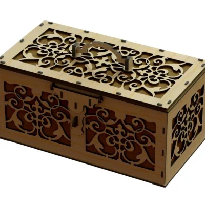 Ornate Jewelry Box CNC DXF SVG Free Download CNC laser cut design