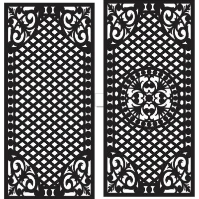Ornate Lattice Panel CNC DXF SVG Free Download CNC laser cut design