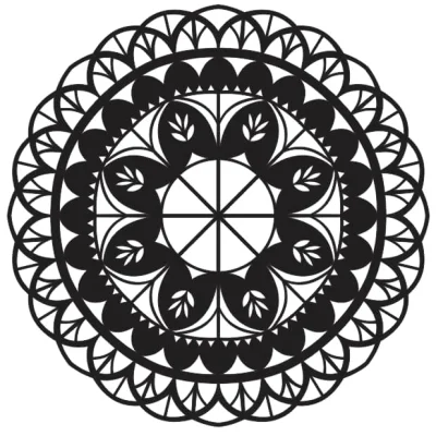 Ornate Mandala Floral Pattern CNC DXF SVG Free Download CNC laser cut design
