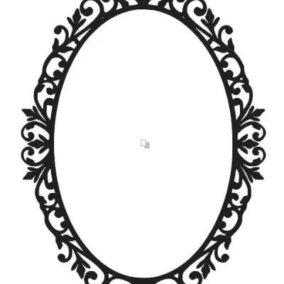 Ornate Oval Mirror Frame CNC DXF SVG Free Download CNC laser cut design