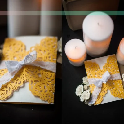 Ornate Wedding Invitation Card CNC DXF SVG Free Download CNC laser cut design