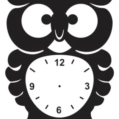 Owl Clock Face CNC DXF SVG Free Download CNC laser cut design