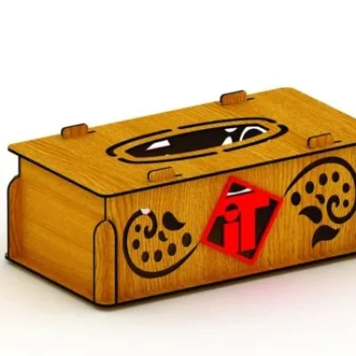 Paw Print Tissue Box Cover CNC DXF SVG Free Download CNC laser cut design