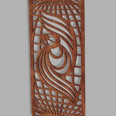 Phoenix Bird Panel Wall Art CNC DXF SVG Free Download CNC laser cut design