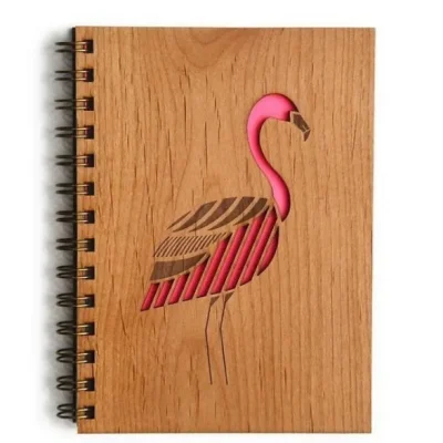 Pink Flamingo Notebook Cover CNC DXF SVG Free Download CNC laser cut design