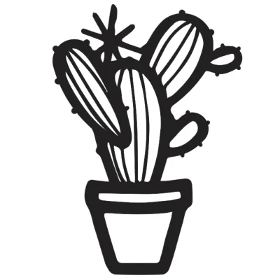 Potted Cactus Plant CNC DXF SVG Free Download CNC laser cut design