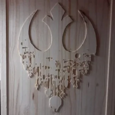Rebel Alliance Symbol Star Wars CNC DXF SVG Free Download CNC laser cut design