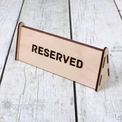 Reserved Table Sign CNC DXF SVG Free Download CNC laser cut design