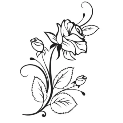 Rose Flower Vine Ornamental CNC DXF SVG Free Download CNC laser cut design