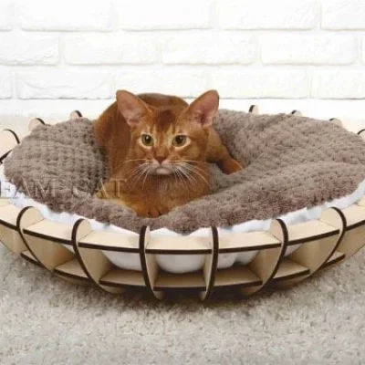 Round Pet Bed Basket CNC DXF SVG Free Download CNC laser cut design