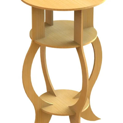 Round Side Table Stool CNC DXF SVG Free Download CNC laser cut design