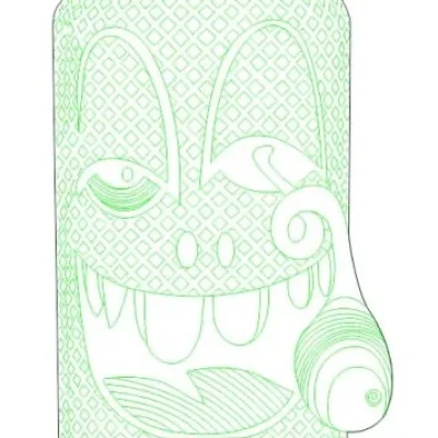 Scary Monster Can Face CNC DXF SVG Free Download CNC laser cut design
