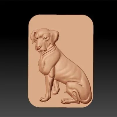 Sitting Dog Relief CNC DXF SVG Free Download CNC laser cut design