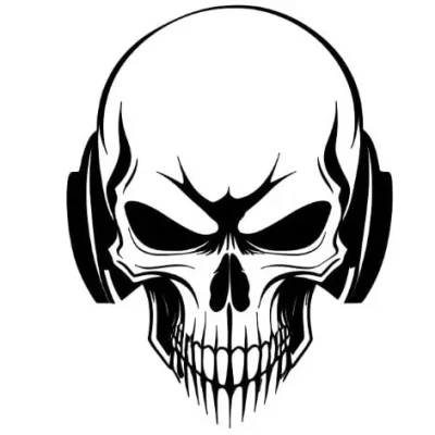 Skull Headphones Music DJ CNC DXF SVG Free Download CNC laser cut design