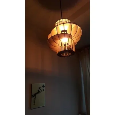 Spherical Pendant Lamp Shade CNC DXF SVG Free Download CNC laser cut design