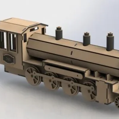 Steam Locomotive Train Engine CNC DXF SVG Free Download CNC laser cut design
