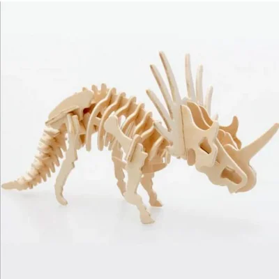 Styracosaurus Dinosaur 3D Puzzle CNC DXF SVG Free Download CNC laser cut design