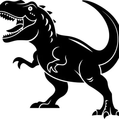 T-Rex Dinosaur Silhouette CNC DXF SVG Free Download CNC laser cut design