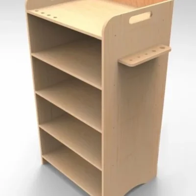 Tall Storage Tower Shelf CNC DXF SVG Free Download CNC laser cut design