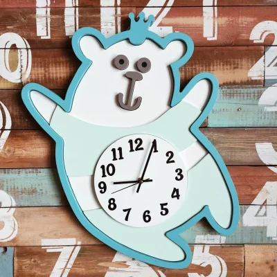 Teddy Bear Wall Clock CNC DXF SVG Free Download CNC laser cut design