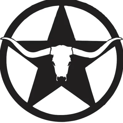 Texas Star Bull Head Western CNC DXF SVG Free Download CNC laser cut design