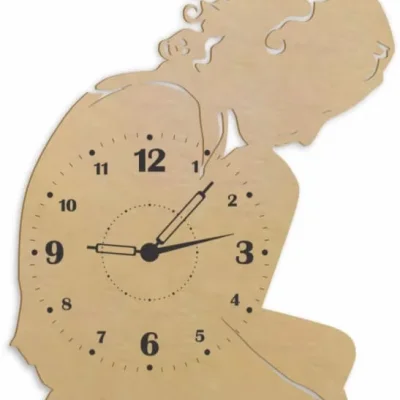 Thinker Philosopher Clock CNC DXF SVG Free Download CNC laser cut design