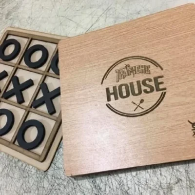 Tic Tac Toe Game Board CNC DXF SVG Free Download CNC laser cut design