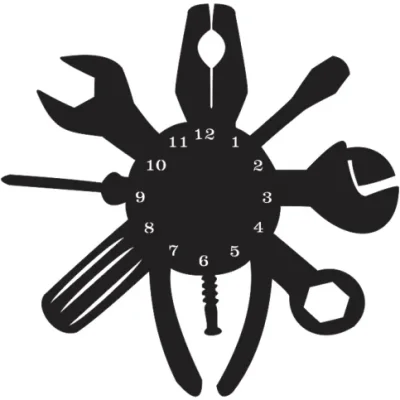 Tool Clock Workshop Garage CNC DXF SVG Free Download CNC laser cut design