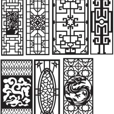 Traditional Rectangular Panel CNC DXF SVG Free Download CNC laser cut design